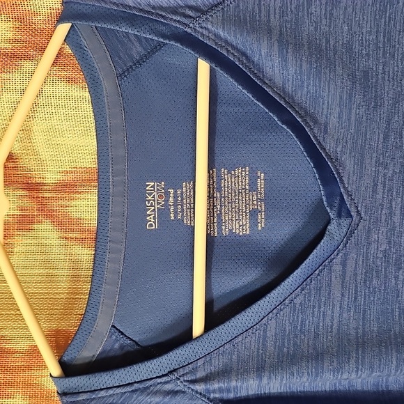 Danskin Now Blue V-Neck Top - Picture 3 of 4